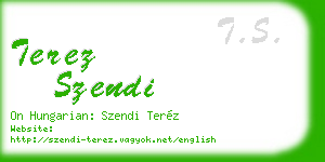 terez szendi business card